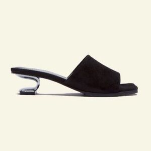 Nicole Saldaña Sarah sandal mule black suede size 38